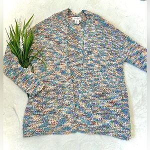 Jessica Simpson Confetti Chenille Cardigan Sweater - Small
